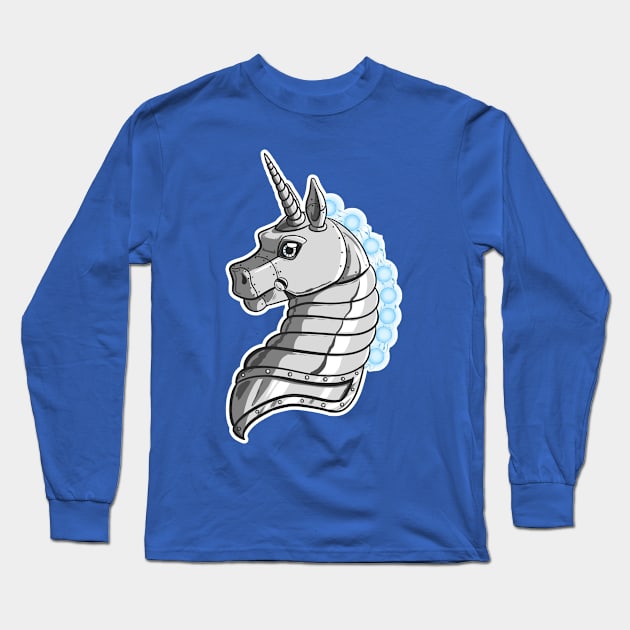 Robot Unicorn Long Sleeve T-Shirt by lizstaley